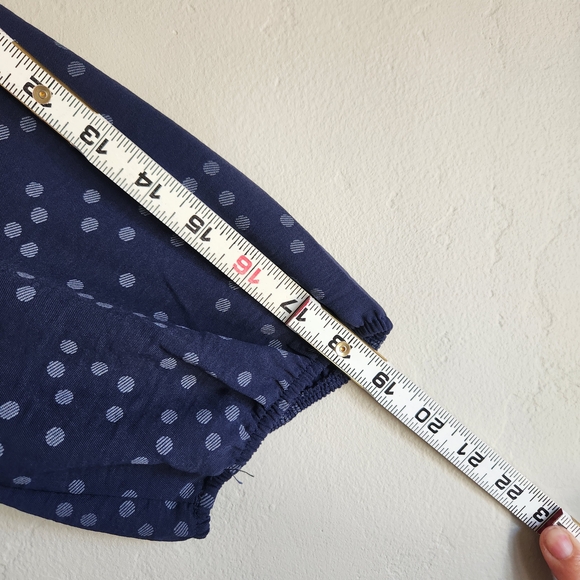 Olivia & Martin Blue Polka Dot Women's Top SKU F05 - Picture 5 of 6